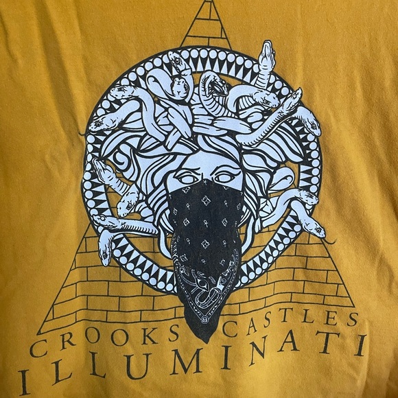 3 for $12 Crooks and Castles Illuminati Medusa Graphic T-Shirt - Picture 7 of 7